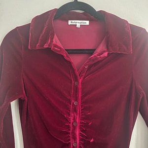 Velvet Reformation Mini Dress
